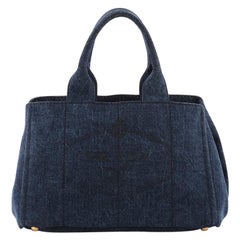 Prada Canapa Tote Denim Small