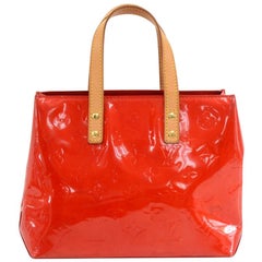 Louis Vuitton Reade PM Red Vernis Leather PM Hand Bag