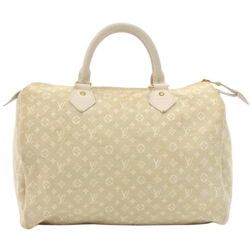 Auth Louis Vuitton Speedy 30 Classic Monogram Mini Line Dune