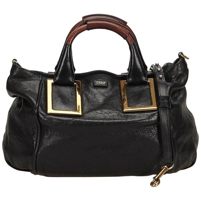 Chloe Black Leather Ethel Satchel For Sale at 1stDibs leather satchel