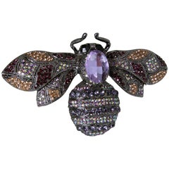 Heidi Daus Colorful Bumble Bee Brooch