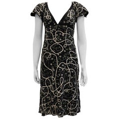 Vintage Nina Ricci Silk Embroidered Beaded and Sequin Dress
