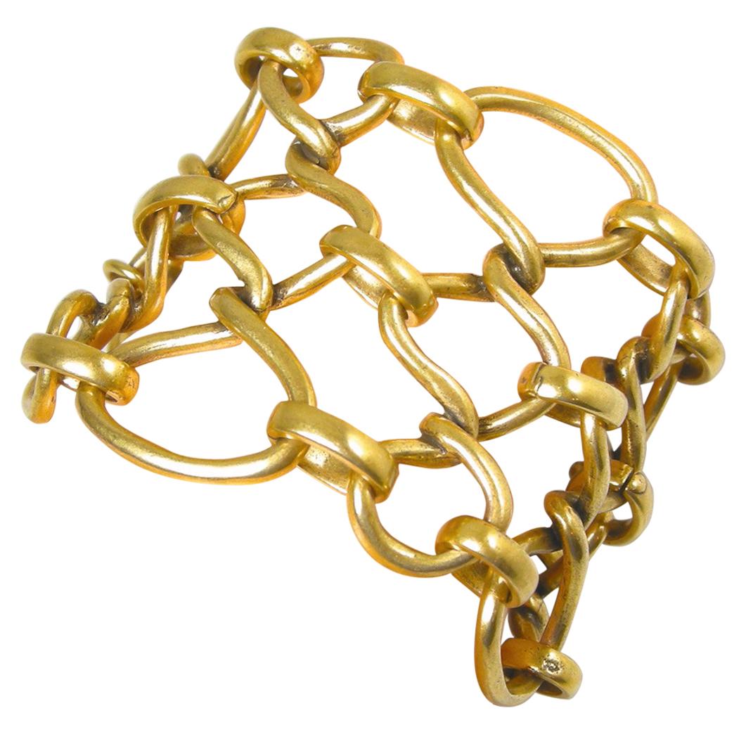 Vintage Oscar de la Renta Twisted Bottleneck Chain Bracelet