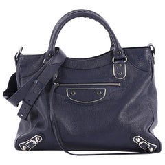 Balenciaga City Classic Studs Metallic Edge Handbag Leather Small