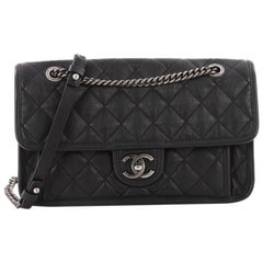 Chanel Casual Riviera Flap Bag Quilted Calfskin Medium