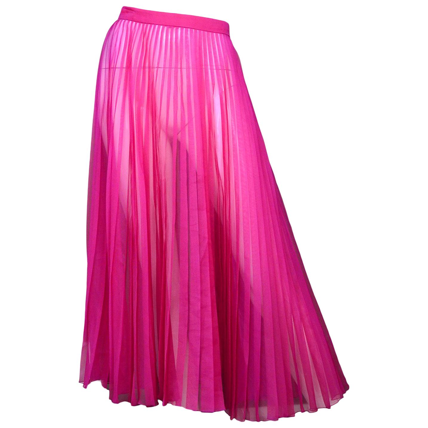 Gucci pink pleated skirt cheap