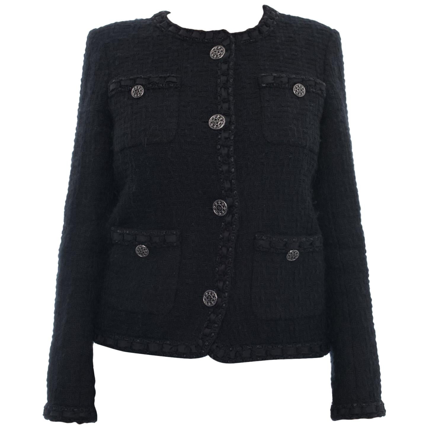Chanel Classic Black Tweed Jacket, 2016
