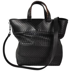 Bottega Veneta Intrecciato Imperatore Bag Varied Woven Pattern Black ...