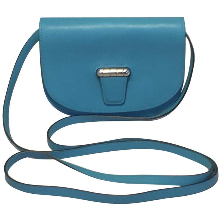 NWOT Hermes Teal Swift Leather Convoyeur Mini Messenger Crossbody ...