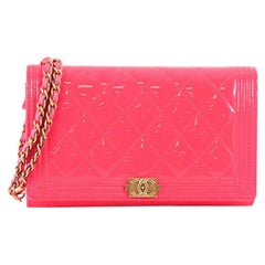 Chanel Boy Wallet on Chain Quilted Patent 
