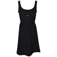Vintage Unworn S/S 1997 Chanel Black Tennis Mini Dress