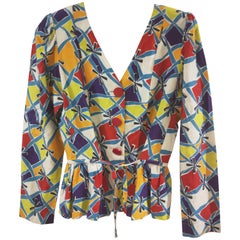 Yves Saint Laurent Variation Cotton Multicoloured Jacket Shirt