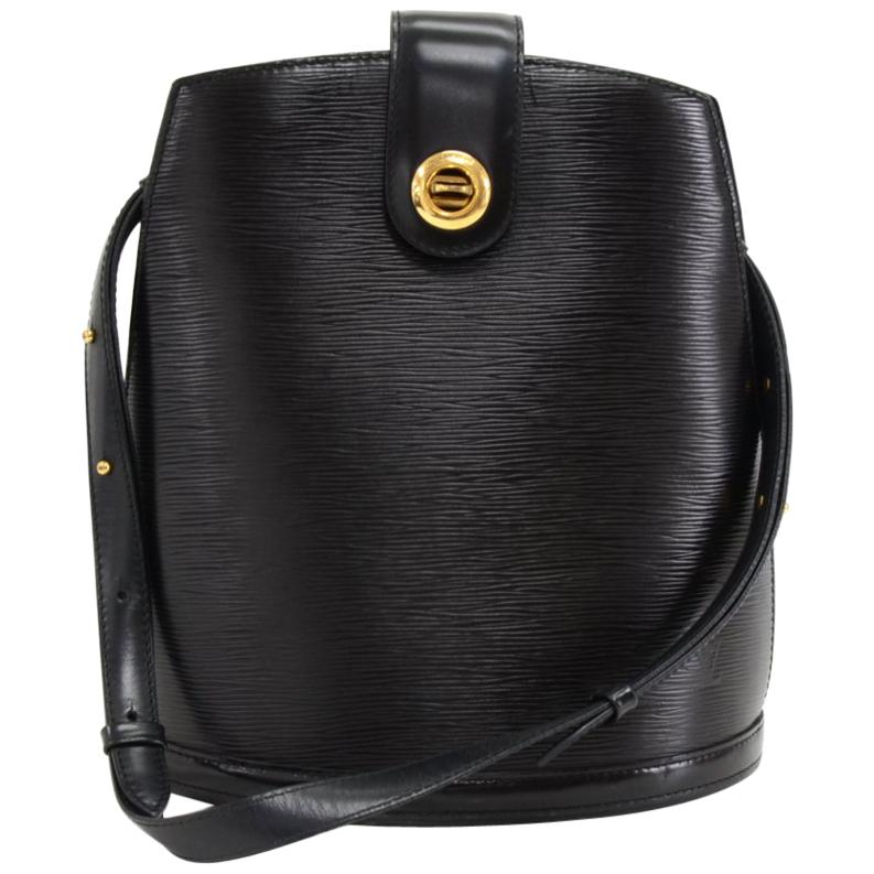 Louis Vuitton Cluny Black Epi Leather Shoulder Bag For Sale