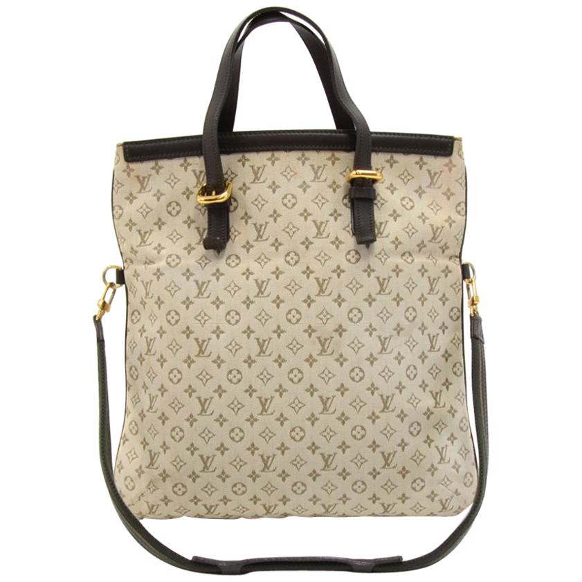 Louis Vuitton Francoise Khaki Monogram Mini Canvas 2 way Shoulder Bag For Sale