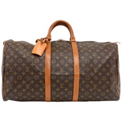 Vintage Louis Vuitton Keepall 55 Monogram Canvas Duffle Travel Bag