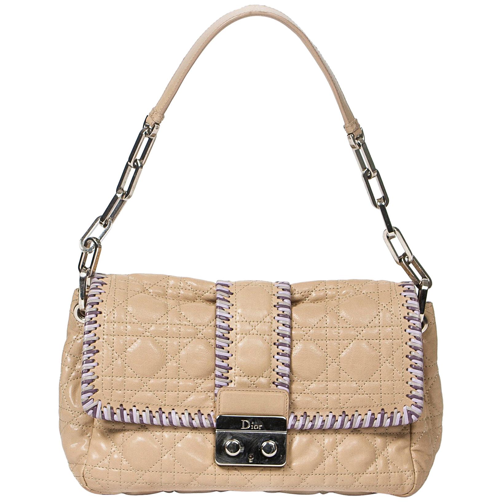 Dior Miss Beige Calf Leather Hand Bag  For Sale
