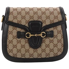  Gucci Lady Web Shoulder Bag GG Canvas Medium