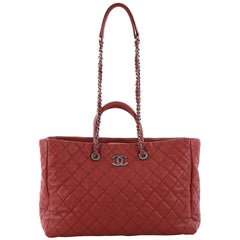  Chanel Coco Handle Shopping Tote Quilted Caviar Large