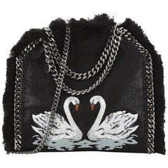 Stella McCartney Falabella Fold Over Crossbody Bag Embroidered Shaggy Deer with