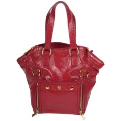 Yves Saint Laurent Downtown Bag Patent Leather - pink