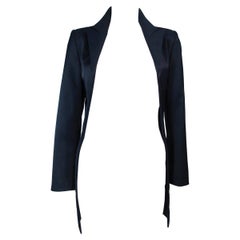COMME DES GARCONS Navy Dramatic Pleated Blazer Size S