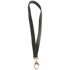 New Chanel Necklace/Lariat Black Leather
