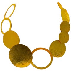 Herve Van Der Staeten Gold Circle Statement Necklace