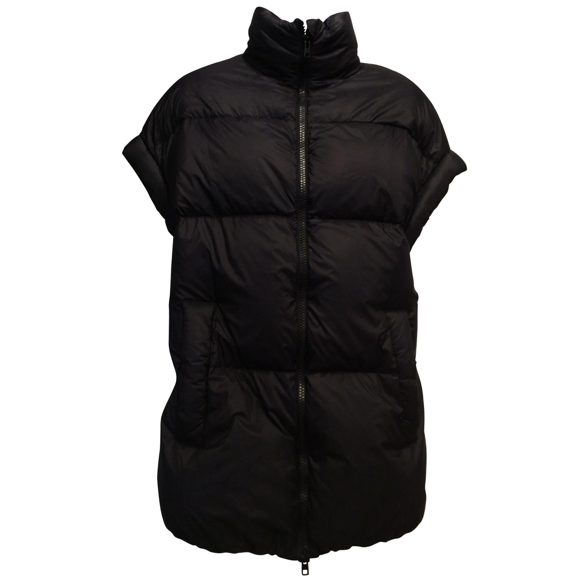 Maison Martin Margiela Black Quilted Polyamide Goose Down Vest Sz42, Us10 For Sale