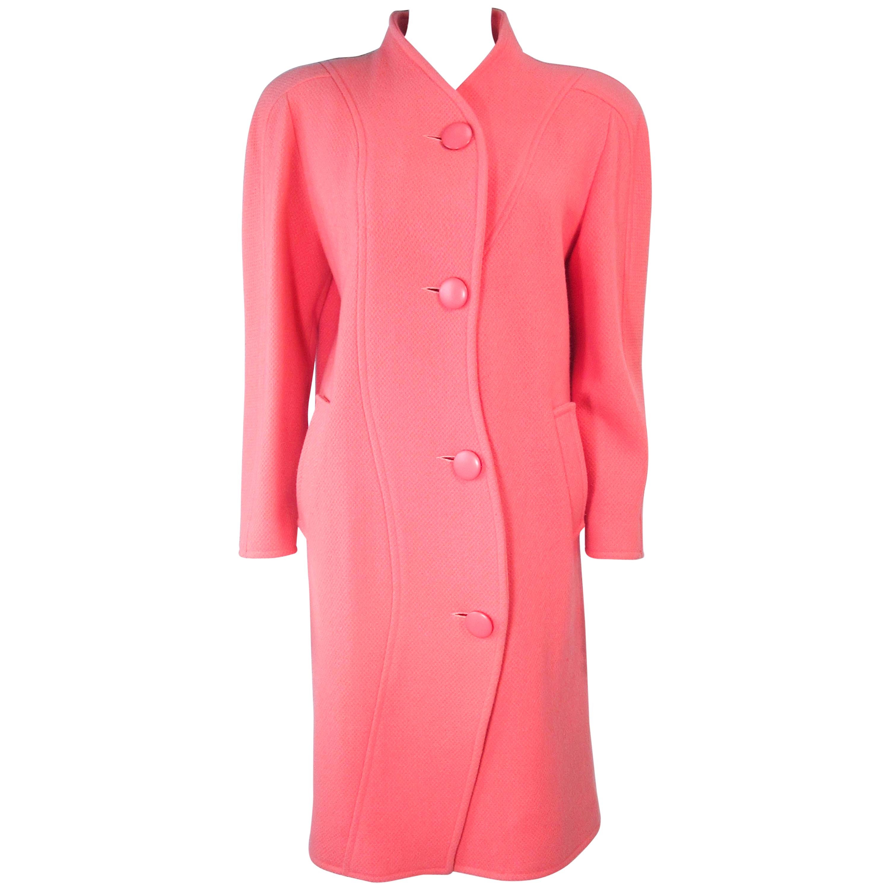 COURREGES Peach Coral Wool Coat Size 00