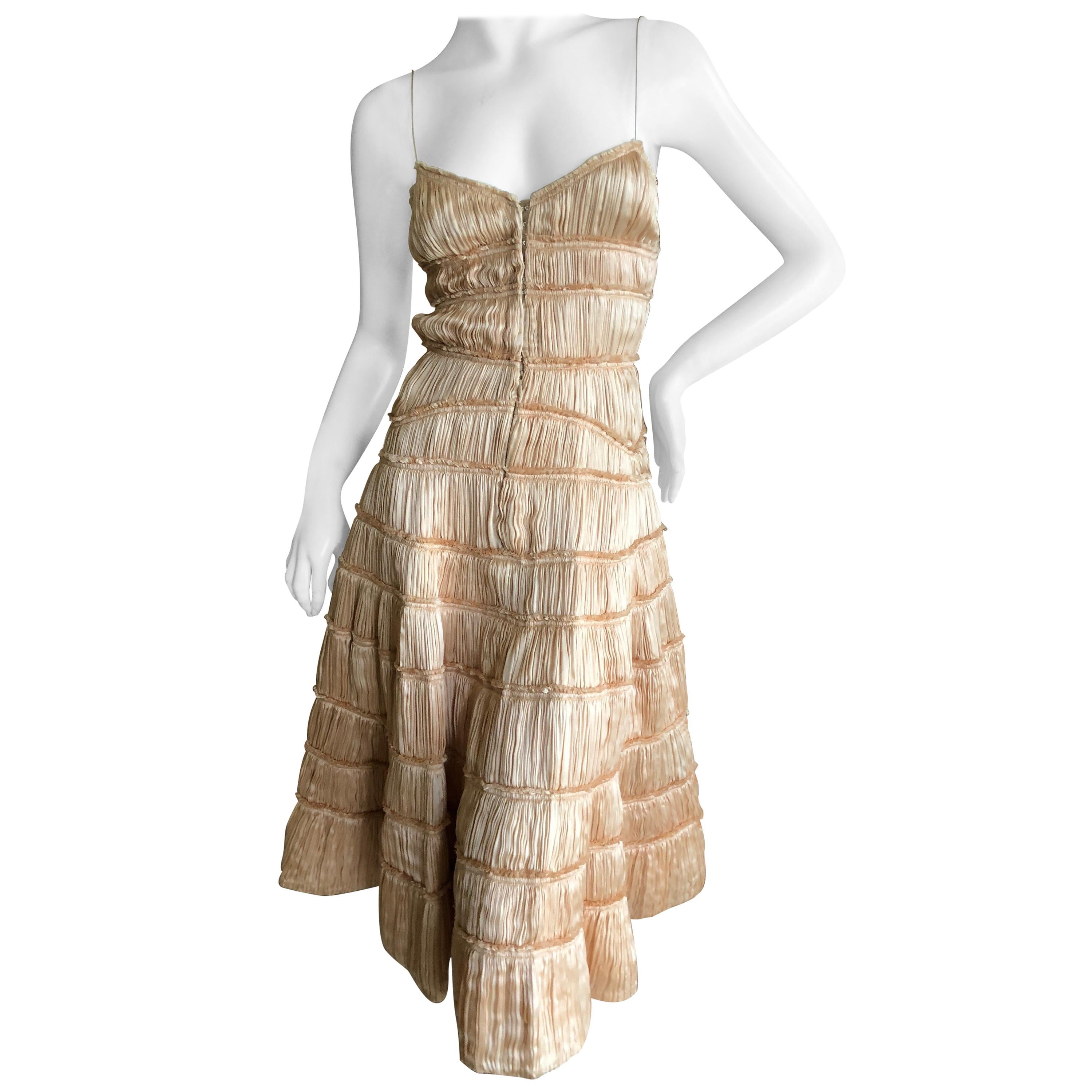 Isabel Toldedo Plisse Pleated Silk Cocktail Dress for Barney's NY NWT $3750