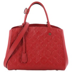 Louis Vuitton Montaigne Handbag Monogram Empreinte Leather MM