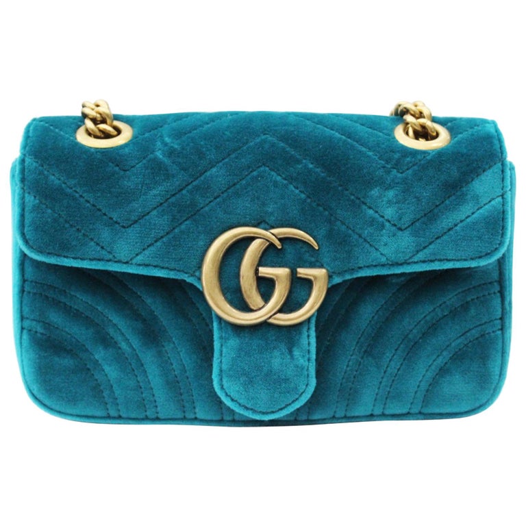 Gucci GG Marmont Mini Velvet Bag at 1stDibs