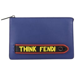Fendi Vocabulary Pouch Inlaid Leather Small