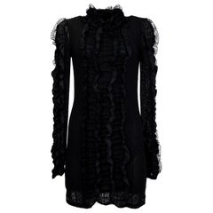 Philosophy Black Lace Ruffle Dress NWT Sz 6