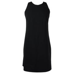 Moschino Dress Black Racer Cut Shoulder Rear Bow and Pleat Detail 42 / 8 