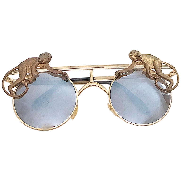 Rare Vintage Mercura Unisex Gold Brass Flying Monkeys  display picture 3