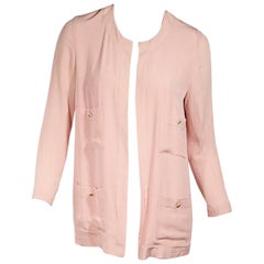 Light Pink Vintage Chanel Open-Front Top