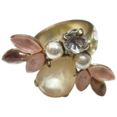 Chanel Fantasy Ring Gold and Pearls Power Pink, 2013 Collection