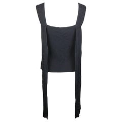Chanel Black Knitted Cotton and Rayon Sleeveless Top