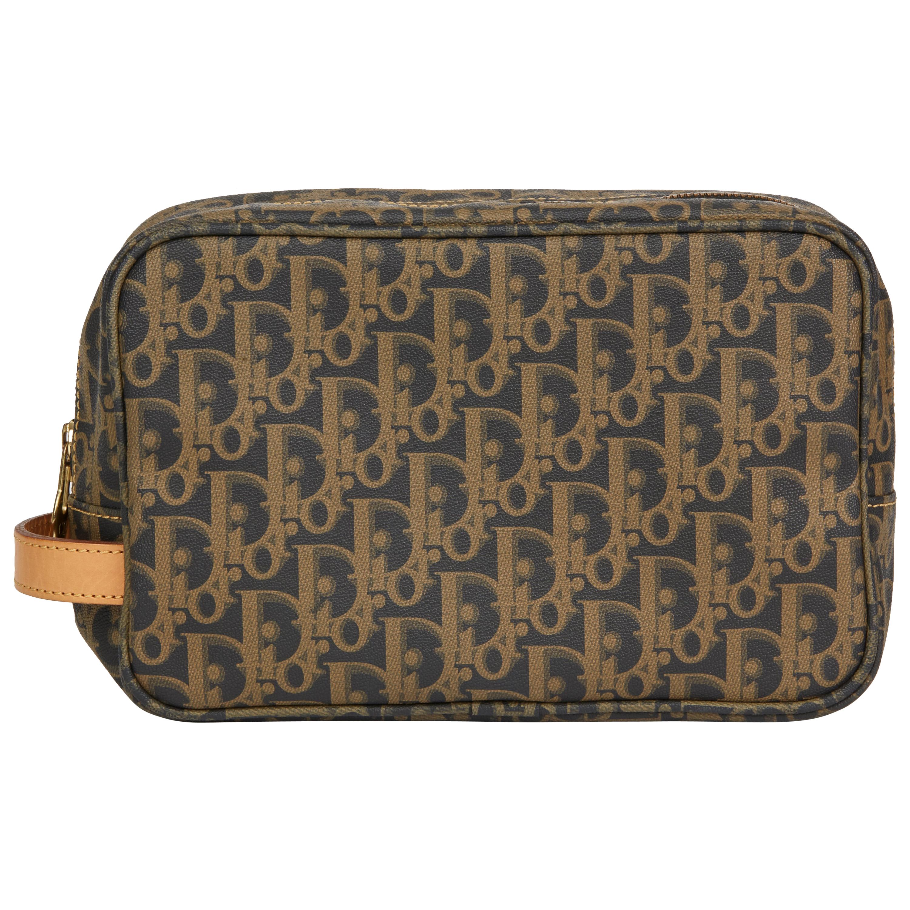 2000 Christian Dior Brown Monogram Coated Canvas Pouch