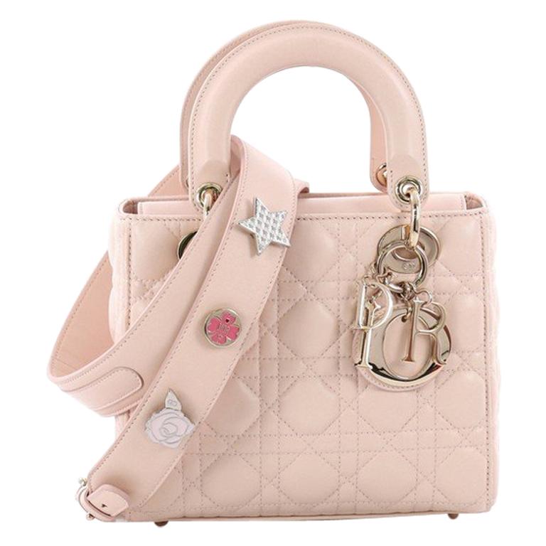 Christian Dior My Lady Dior Handbag Cannage Quilt Lambskin