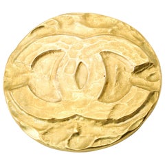 Chanel 1990s CC Logo Brooch Pin 