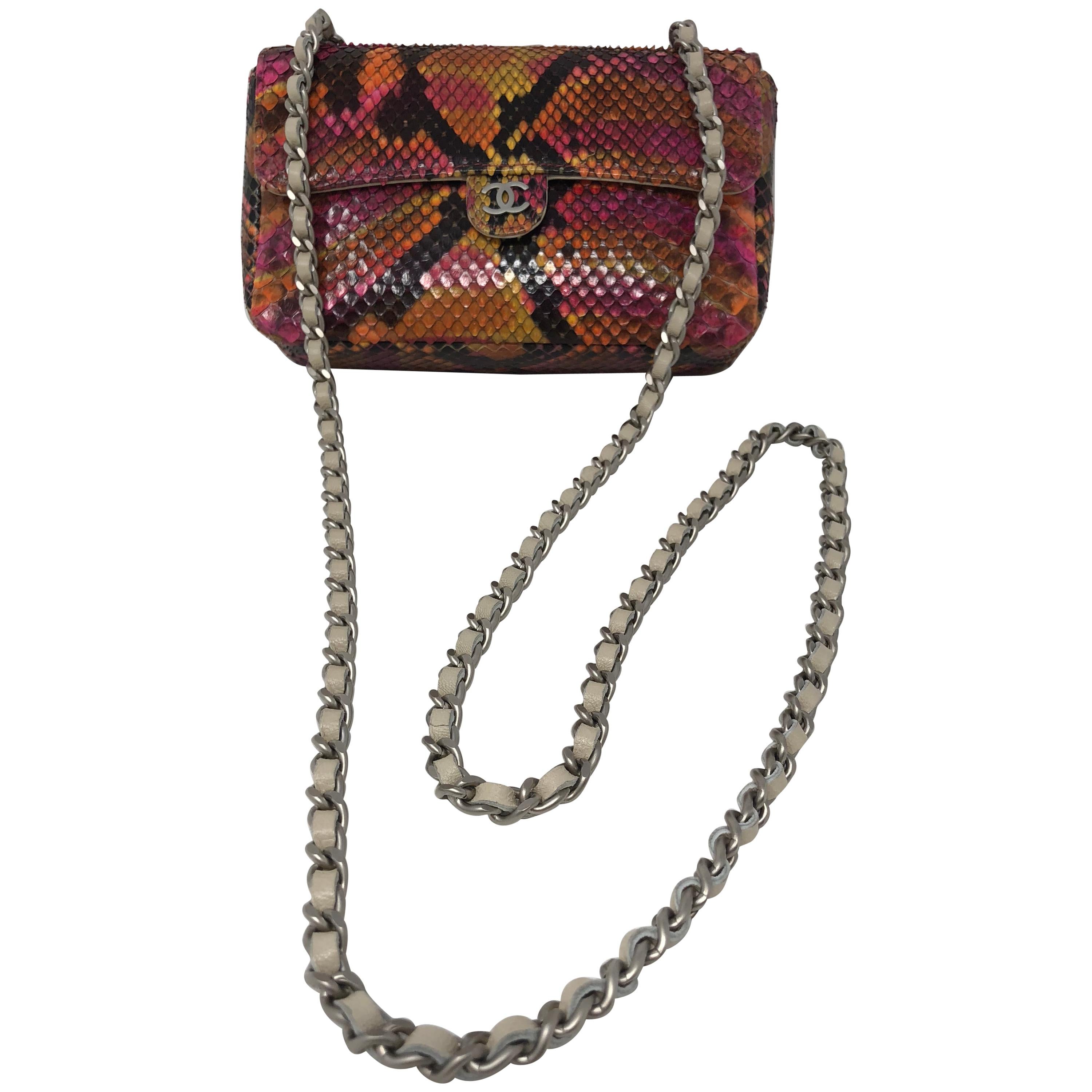 Chanel Python Mini Multicolor Crossbody Bag