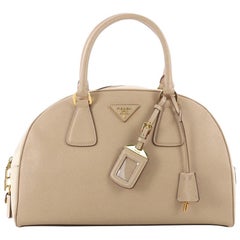 Prada Bicolor Lux Bowler Bag Saffiano Leather Medium