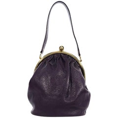 Purple Lulu Guinness Leather Handbag