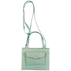 Mint Green Lana Marks Crocodile Small Satchel