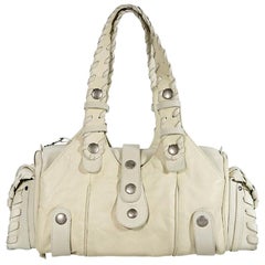 White Chloe Leather Shoulder Bag