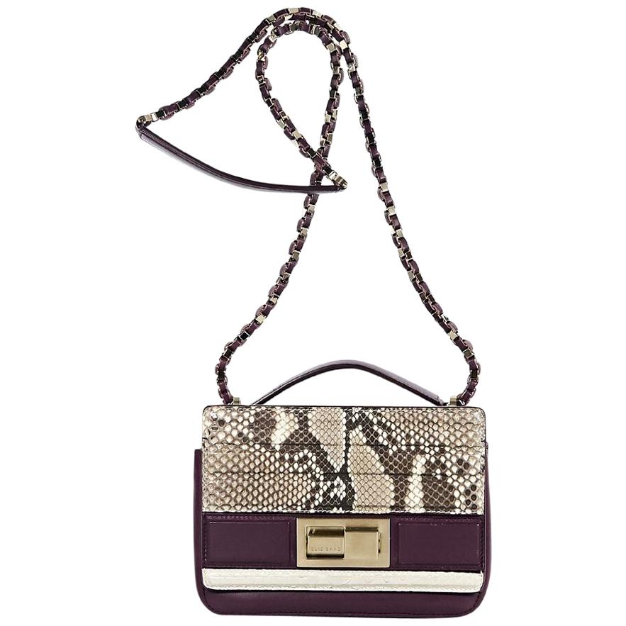 Elie Saab Multicolor Python and Leather Crossbody Bag For Sale at 1stDibs