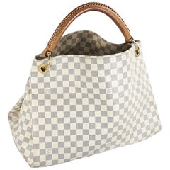 Used White & Grey Louis Vuitton Damier Azur Artsy MM Bag