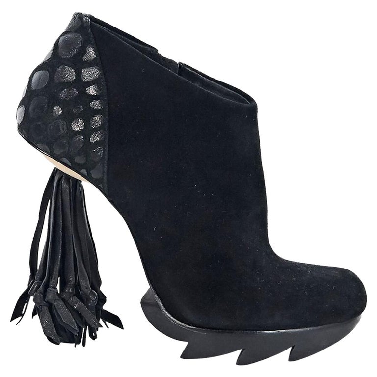 Black Camilla Skovgaard Fringe-Heel Ankle Boots For Sale at 1stDibs | camilla  skovgaard heels, camilla skovgaard booties, camilla shoes spain